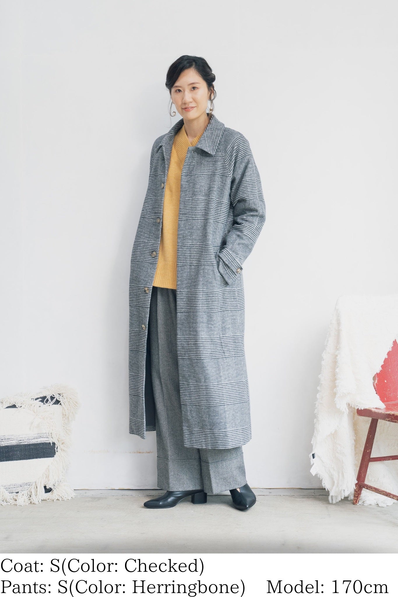 ステンカラーロングコート